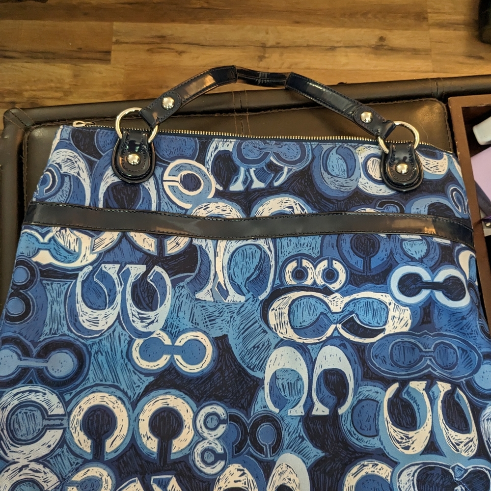 Coach Tote Poppy Blue Denim